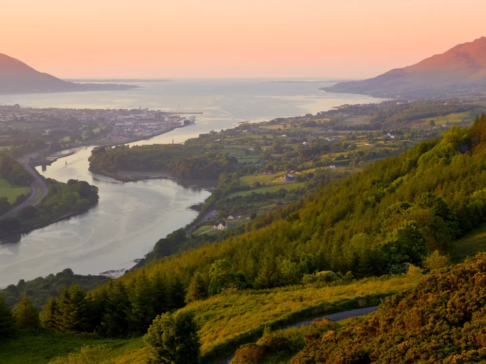 Cooley Peninsula Route - Scenic view of the biking path through the Cooley Peninsula