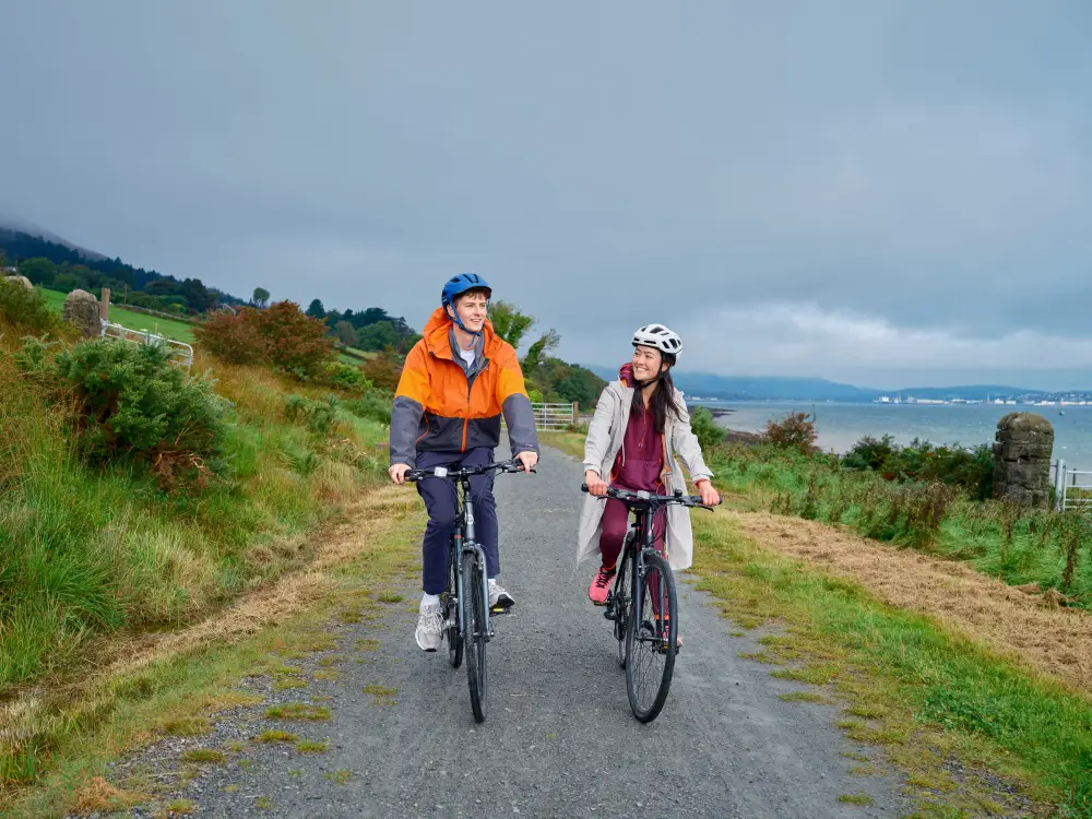 Scenic view of the Carlingford Greenway, featuring lush landscapes ideal for biking and outdoor activities.